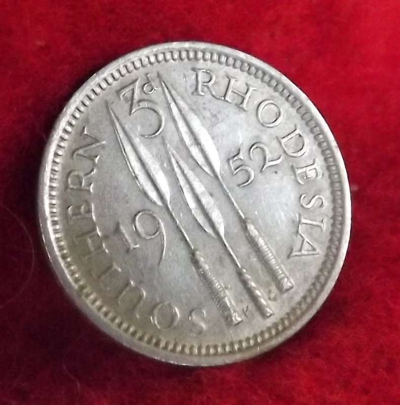 1952 Southern Rhodesia 3 Pence UNC