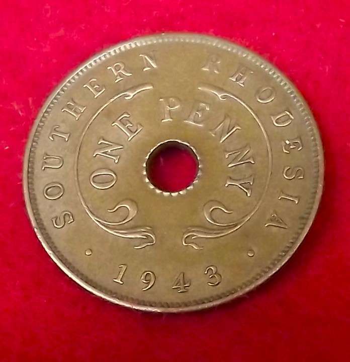 1943 Southern Rhodesia British rule Penny 1943 see pics for details on the coin