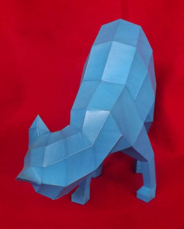 Scroodge-- 3d LOW- Poly Paper craft TEMPLATE , Cats 3d Poly * Free Postage !