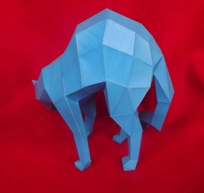 Scroodge-- 3d LOW- Poly Paper craft TEMPLATE , Cats 3d Poly * Free Postage !