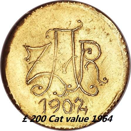 Veldpond 1964  £ 200, 2025 R 1m RE: 1964 Alec Kaplan coin catalogue(on Auction)