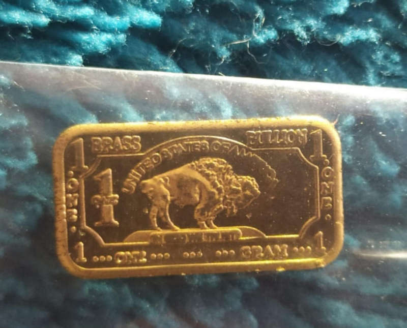 1 gram fine brass 999 and 1 x copper bullion