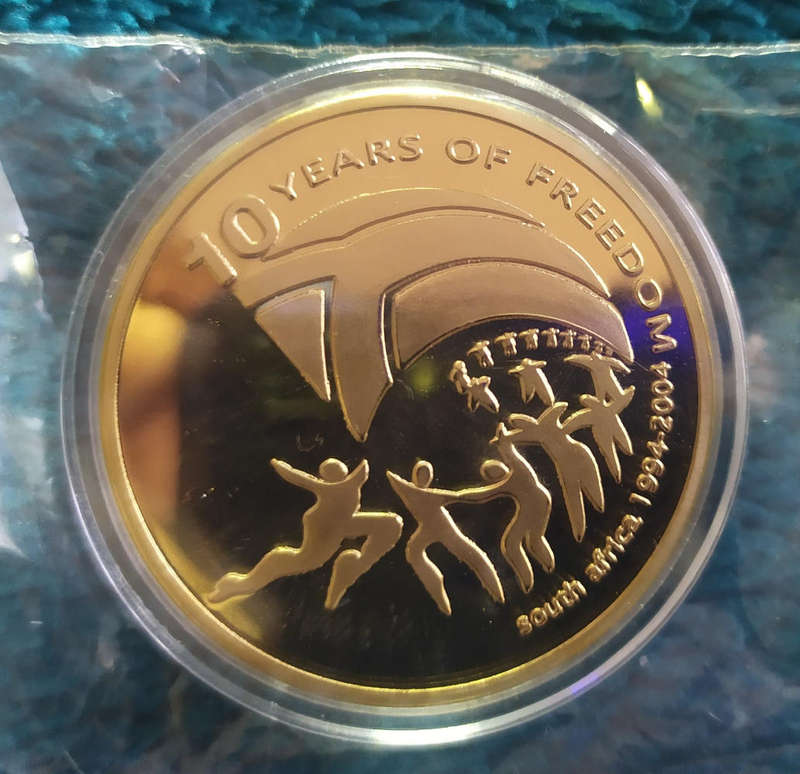 Nelson Mandela 1 once gold clad tokens