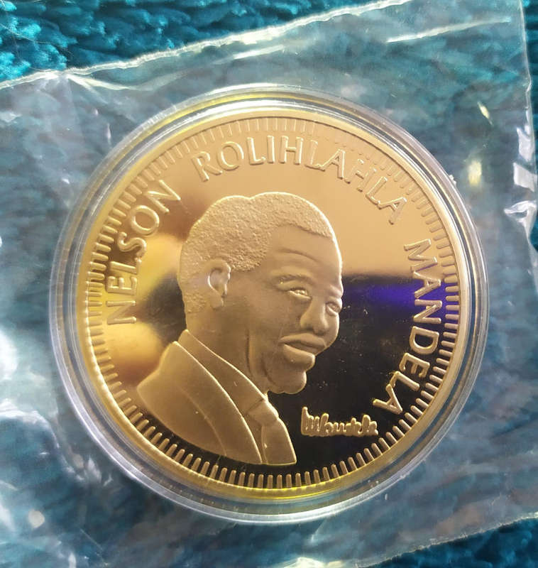 Nelson Mandela 1 once gold clad tokens
