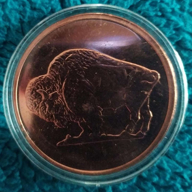 Copper tokens 2013 one ounce .999 Fine