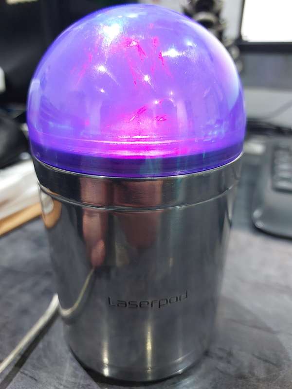 "LaserPod" laser table lamp / projector