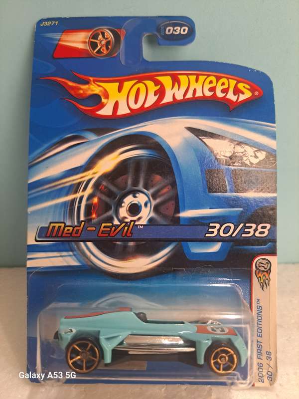 Hotwheels Med Evil -2006 Release - card corners scuffed