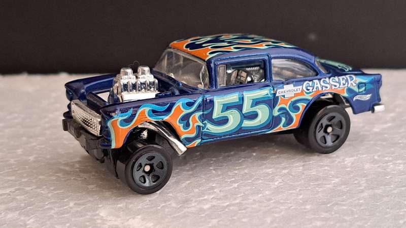 Hotwheels Chevy Gasser '55' blue version