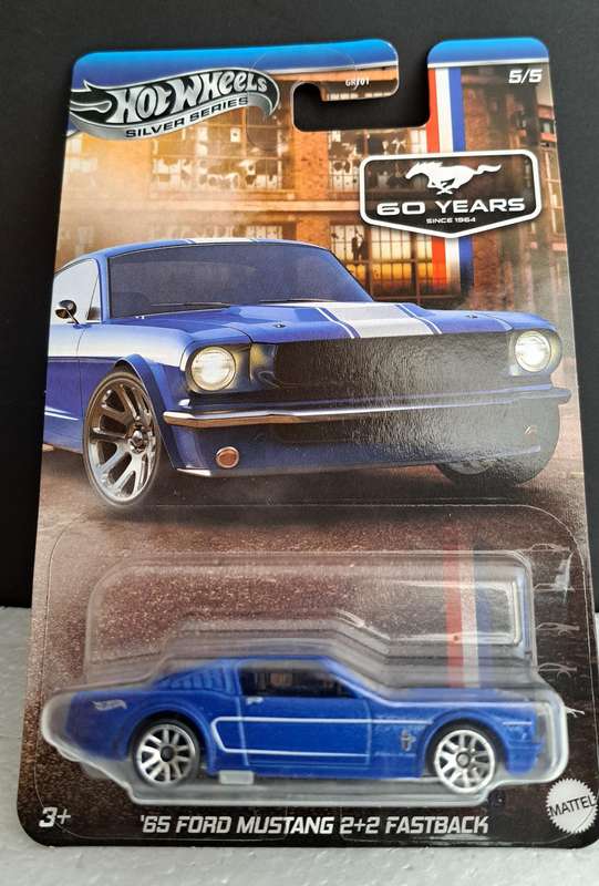 Hotwheels '65 Ford Mustang 2+2 - 60 Years mustang Collection in long card