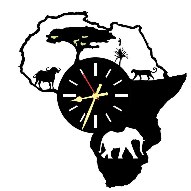 Africa Vinyl LP Wall Clock