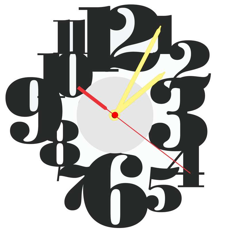 Numbers - Big Vinyl LP Wall Clock