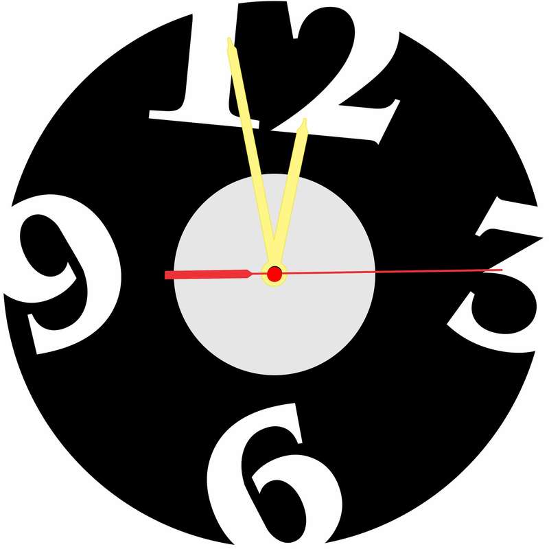 Numbers - Cut-Out Vinyl LP Wall Clock