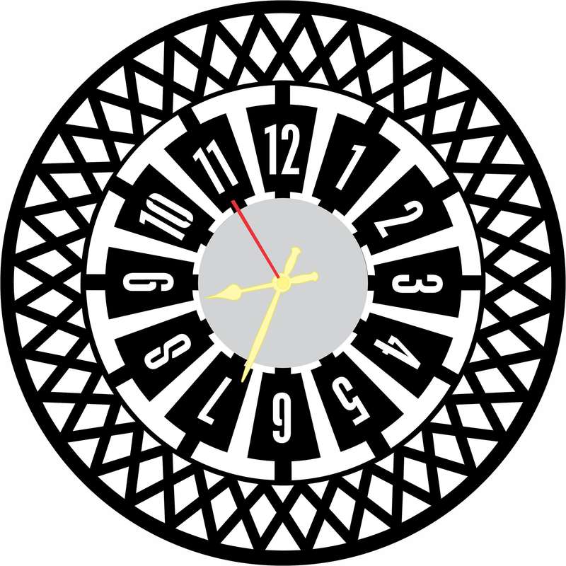 Numbers - Paddle Vinyl LP Wall Clock