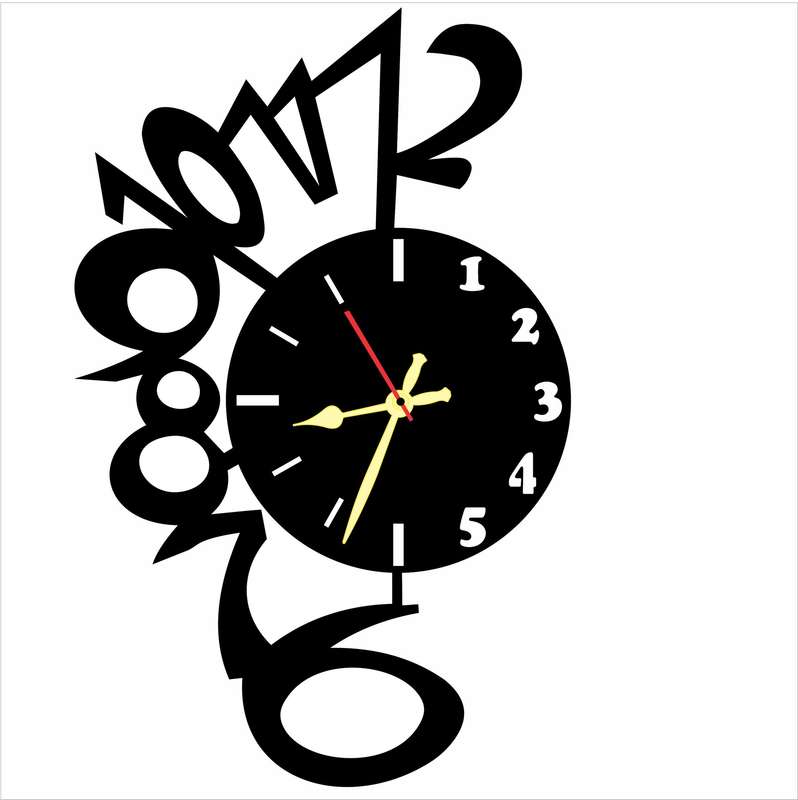 Numbers - Skew Vinyl LP Wall Clock