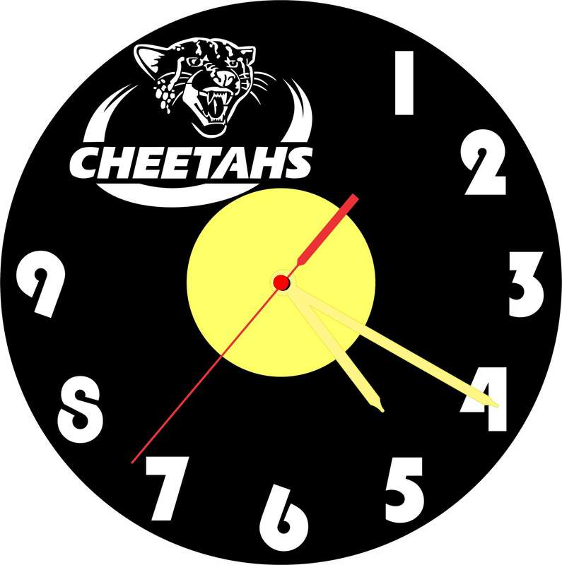 Cheetas Rugby Vinyl LP Wall Clock