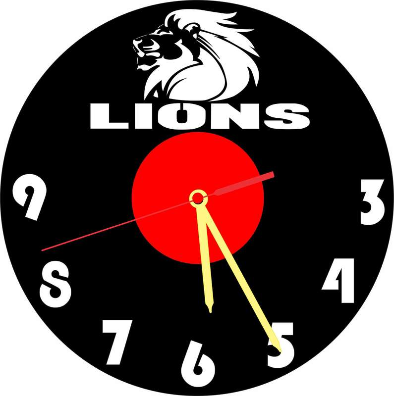 Lions Rugby Vinyl LP Wall Clock