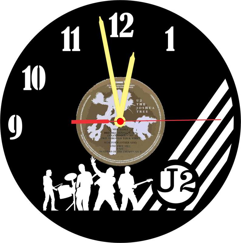 U2 Vinyl LP Wall Clock