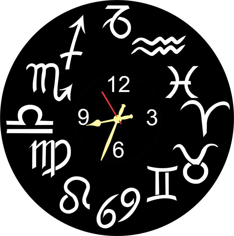 Zodiac Vinyl LP Wall Clock