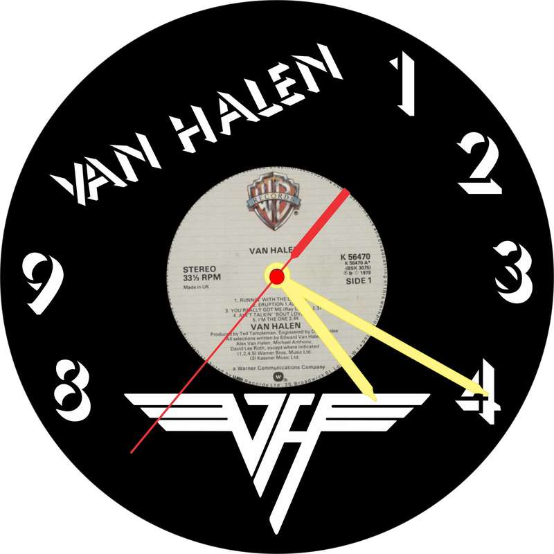 van  Halen Vinyl LP Wall Clock