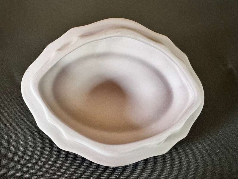 Lilac Wedgwood Jasperware Oval Boat shaped Dish with lid