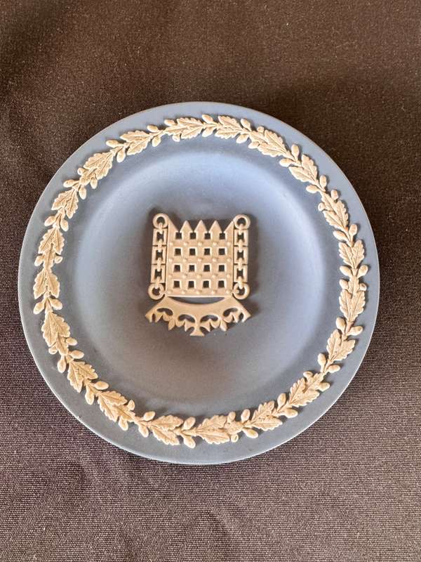 Wedgwood Jasperware Miniature Tray dish - British Group Inter- Parliamentary Union