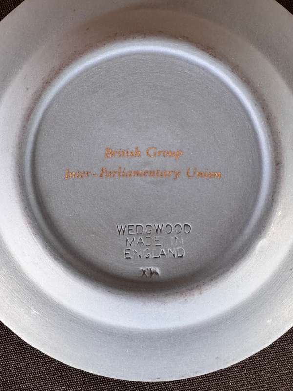 Wedgwood Jasperware Miniature Tray dish - British Group Inter- Parliamentary Union