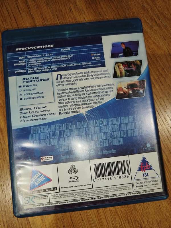 Gone in 60 seconds (Blu-ray)