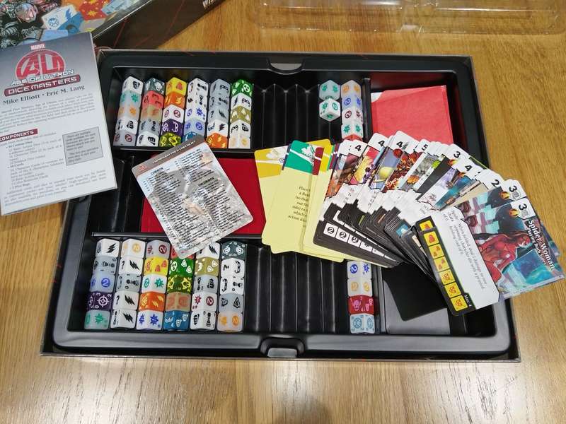 Dice Masters Marvel Age of Ultron, starter box with boosters (incomplete)