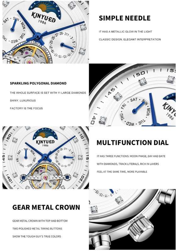 Genuine Leather Handwinding Automatic Mechanical Movement Watch