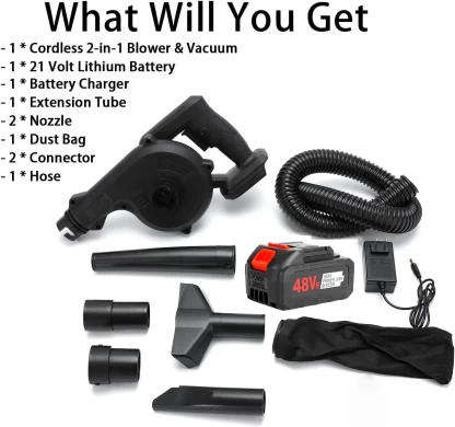 Cordless Blower 7in1 Mini Suction Garden Leaf  Blower
