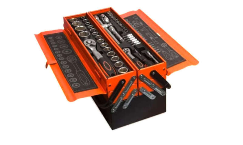 85 Piece Tool Box Set With Metal Box - 1/4" & 1/2"