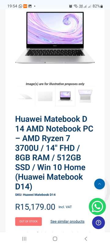 Hauwei matebook d14 AMD RYZEN 7 cpu