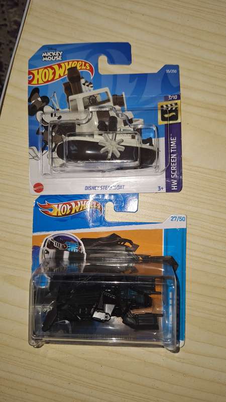 Hot Wheels Lot of 2 Cars - Disney Steamboat and The Bat