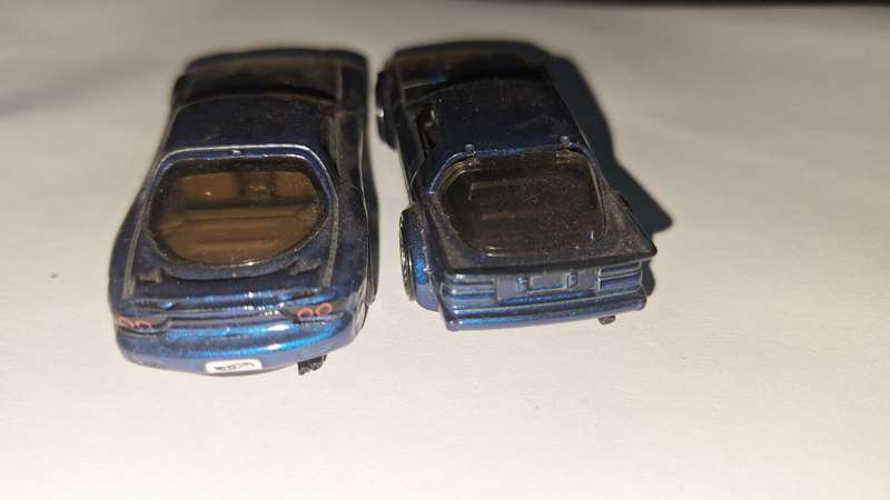 Hot Wheels Mazda RX7 Blue  X2- Then and Now