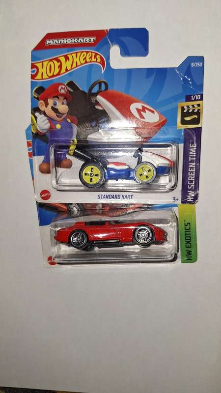 Hot Wheels - Lot of 2 - Mario Kart & Dodge Viper Red