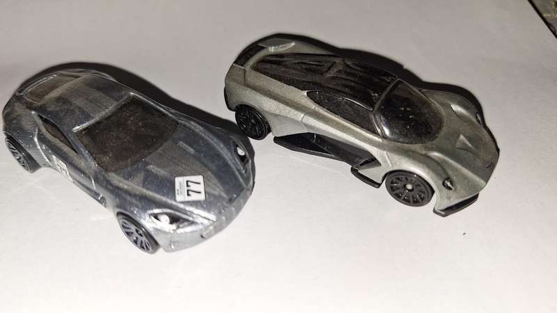 Hot Wheels - Lot of 2 - Aston Martin 77 & Valhalla - Silver