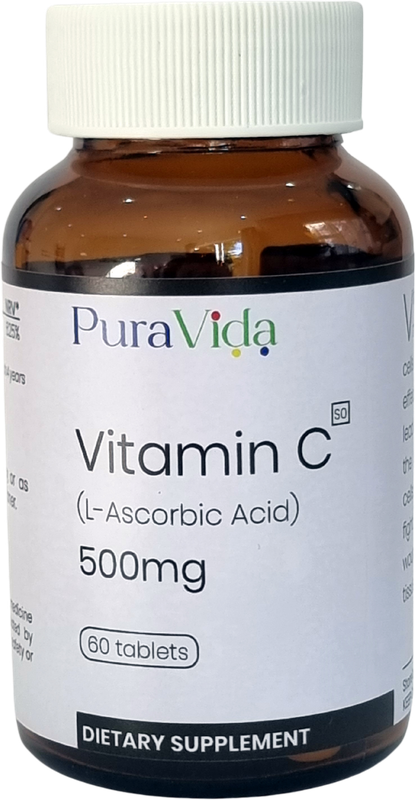 PuraVida - Vitamin C (L-Ascorbic Acid) - 500mg (60 tablets)