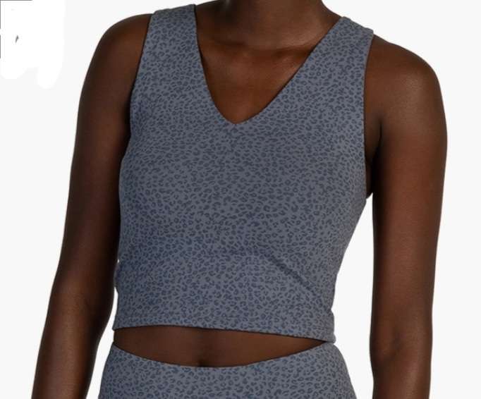 Edition Charcoal Print Longline Crop
