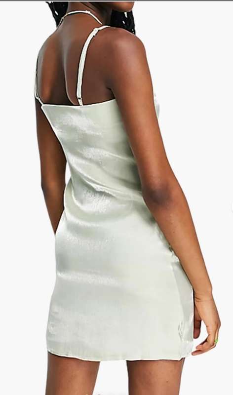 Daisy Street Iridescent Green Mini Cami Dress
