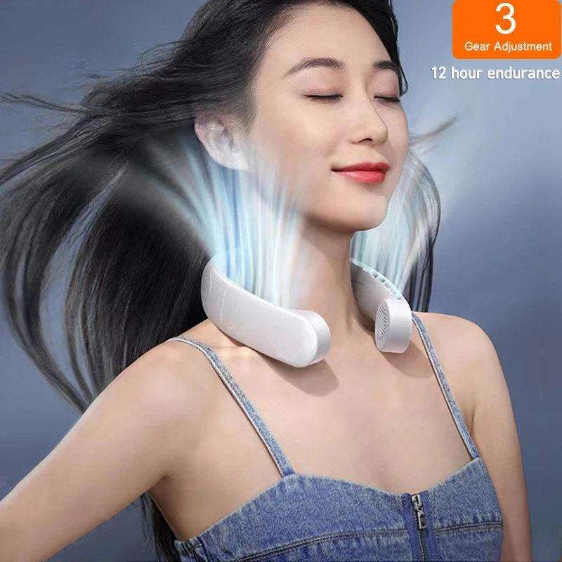 Personal Air Cooler - Portable 3-Speed Neck Fan