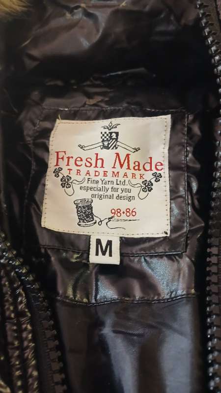 Black winter jacket with wool hood