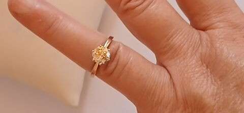 9ct Rose gold diamond ring