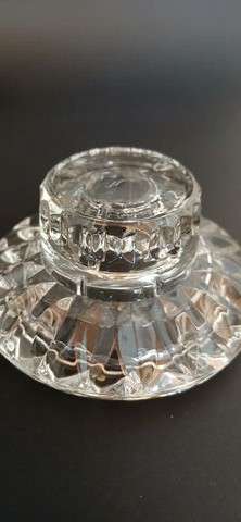 Vintage crystal candle holders