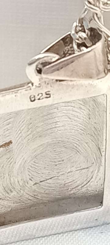 Sterling silver square locket on chain