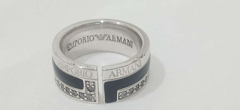 Sterling silver Emporio Armani ring