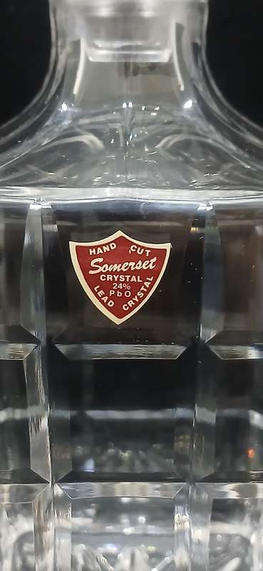 Vintage Somerset crystal whiskey decanter
