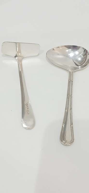 Vintage R&D LD silver plate baby feeding cutlery set