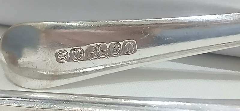 Vintage R&D LD silver plate baby feeding cutlery set
