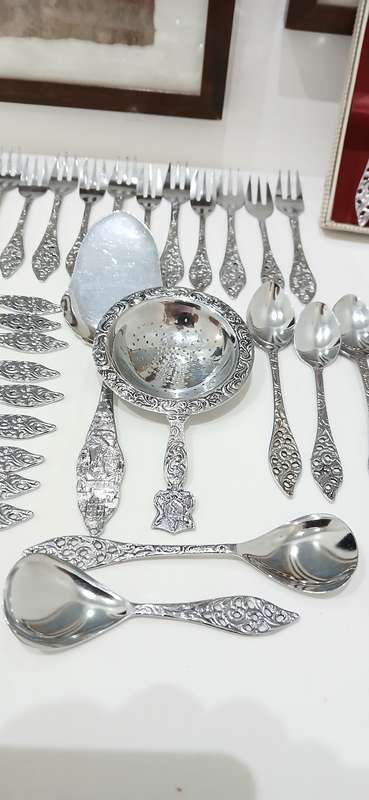 Vintage Elwezetta chrome plate cutlery set