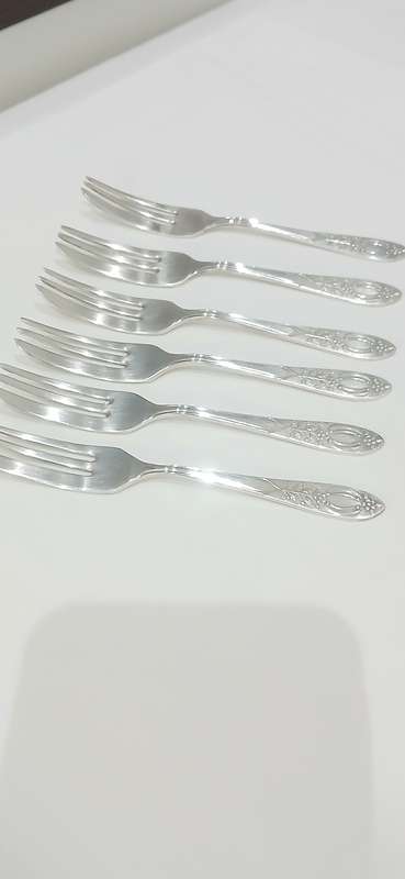 Vintage Em-ess EPNS cake forks